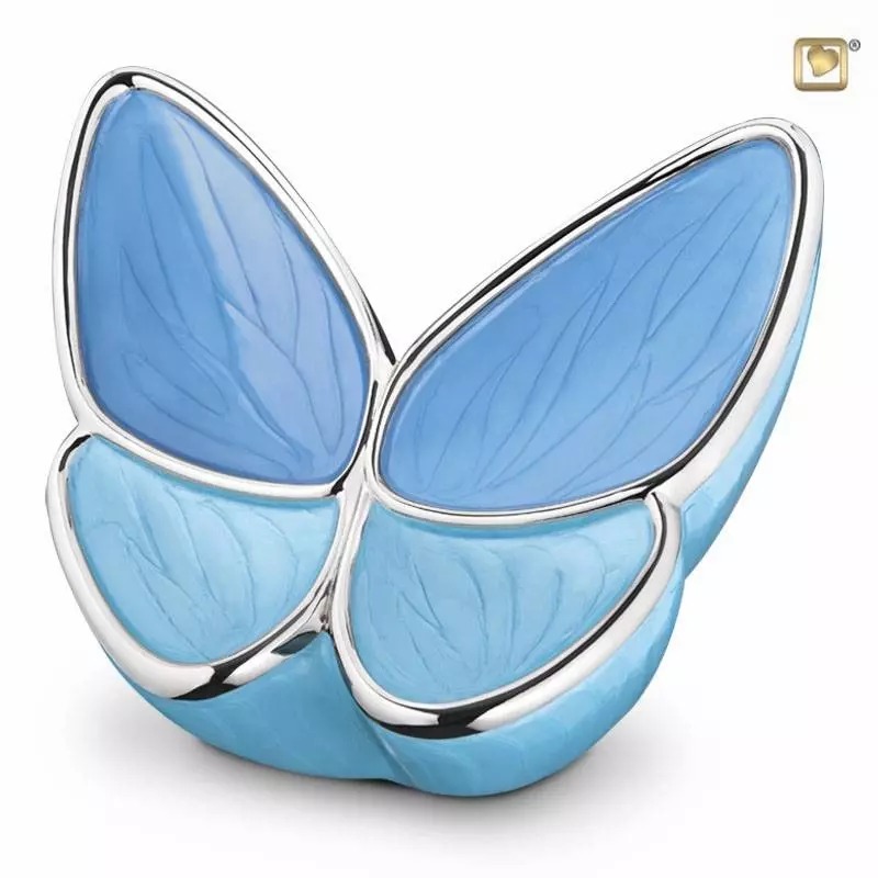 Blue Butterfly Urn