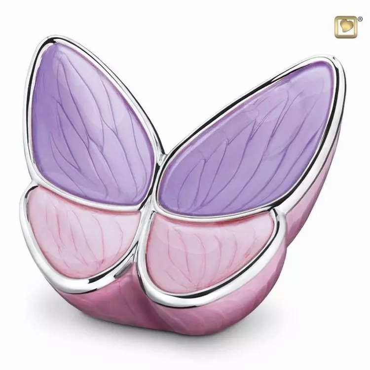 Pink Butterfly Urn