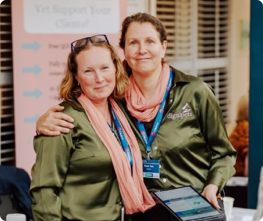Pictured left to right: Maja Redfern, Clinical Director and Lead Partner, and Merel Taal, Founder and Principal Director, at Dignipets.